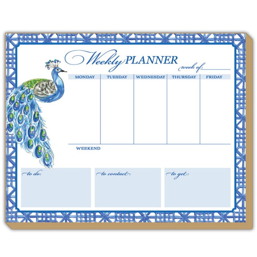 Notes & Pads Rosanne Beck | Peacock Weekly Planner Luxe Planner