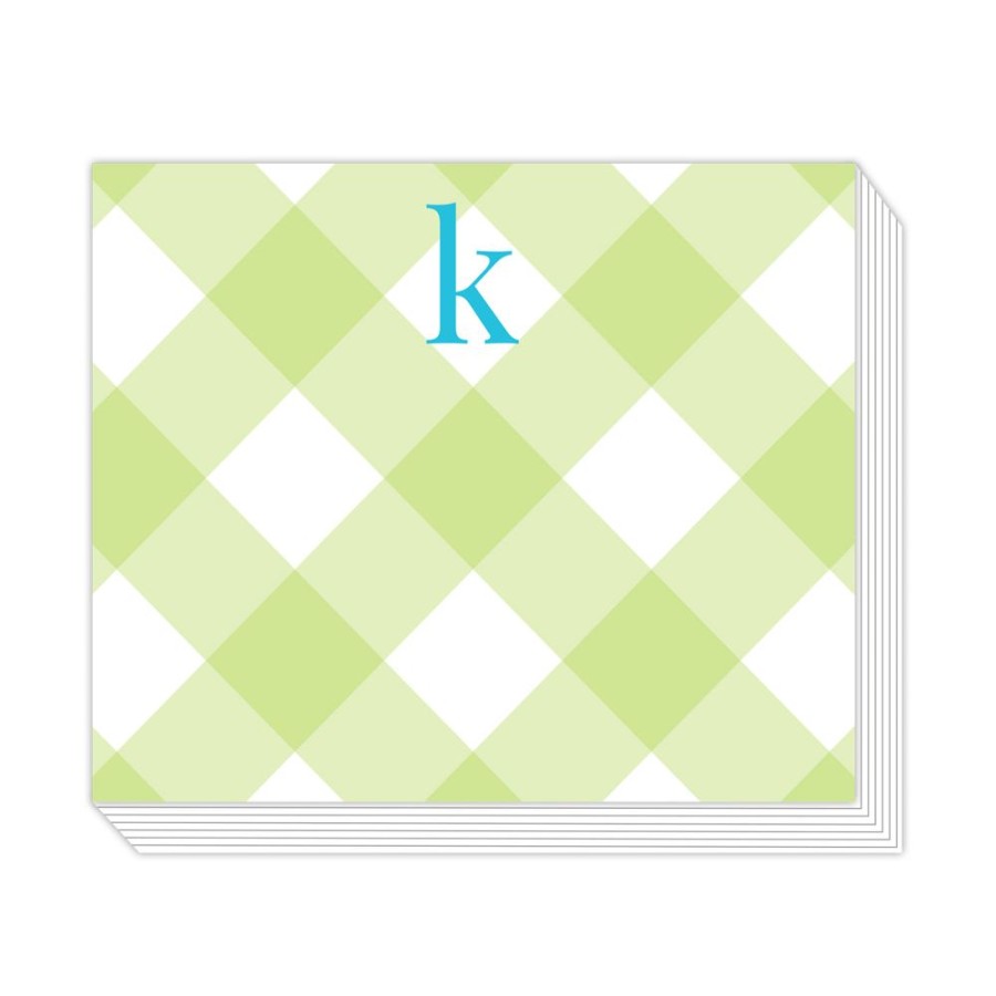 Monograms Rosanne Beck | Buffalo Check K Notepad