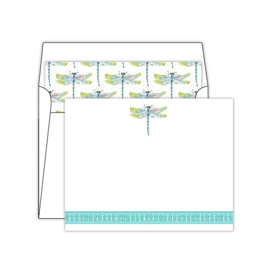 Notes & Pads Rosanne Beck | Handpainted Dragonfly Social Set