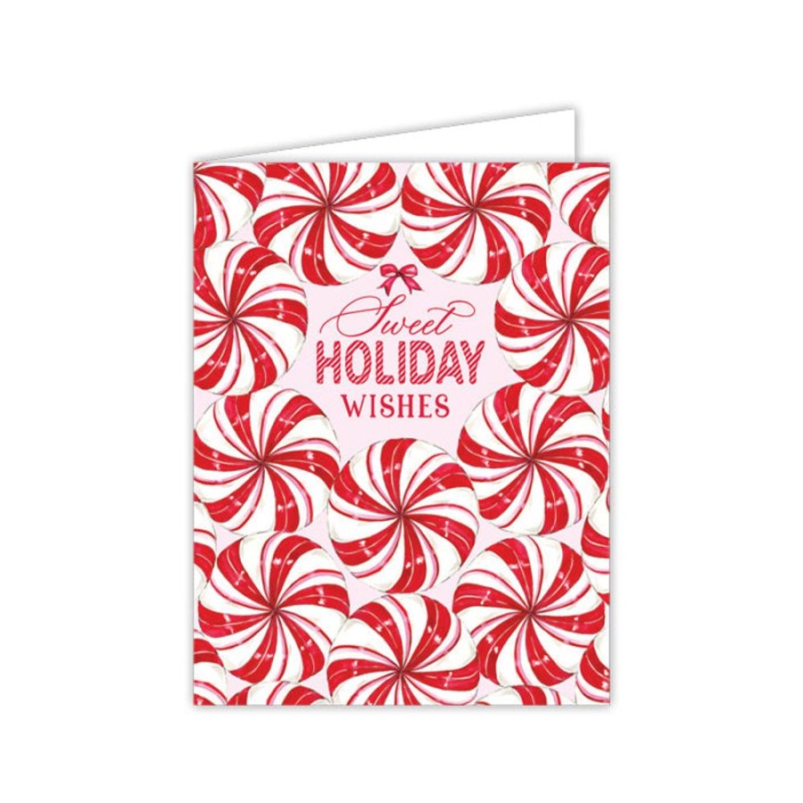 Seasonal Rosanne Beck | Peppermint Greeting Card