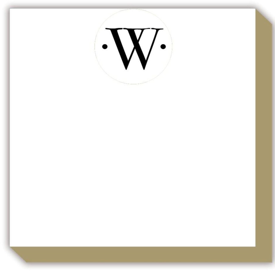 Monograms Rosanne Beck | Black Stripe W Luxe Notepad