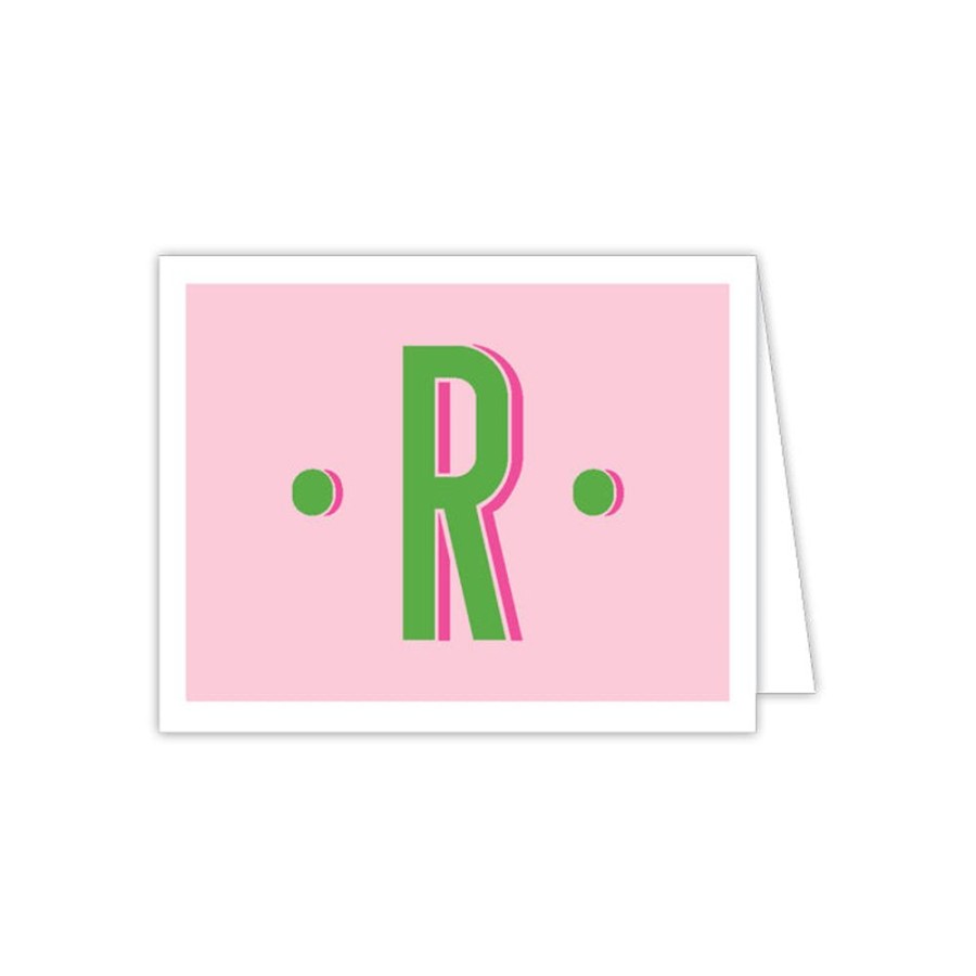 Notes & Pads Rosanne Beck | Color Block Monogram R Folded Note