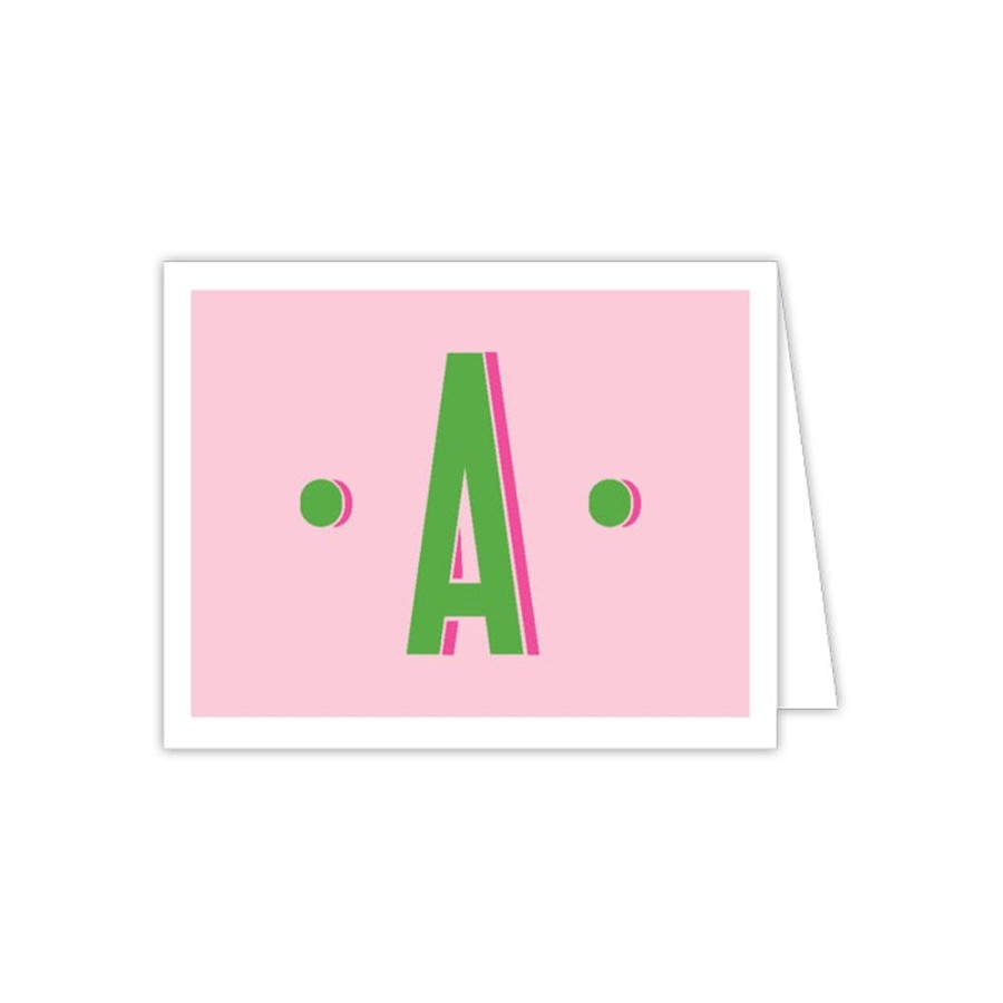 Notes & Pads Rosanne Beck | Color Block Monogram A Folded Note