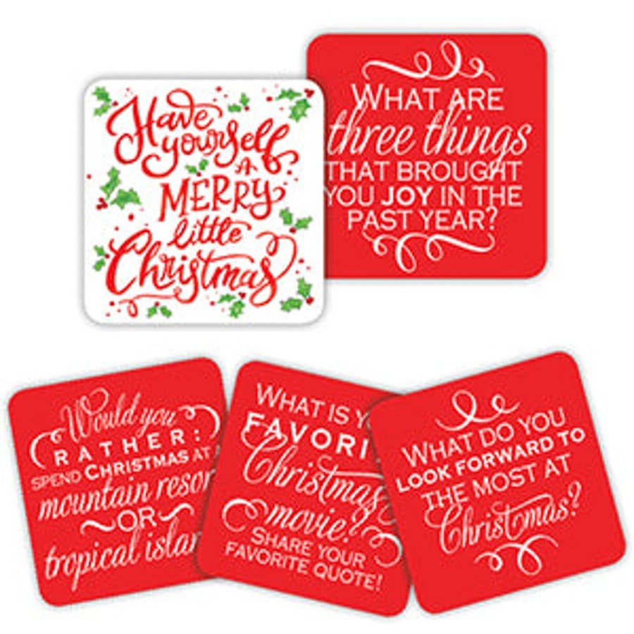 Seasonal Rosanne Beck | Have Yourself A Merry Conversation Coasters