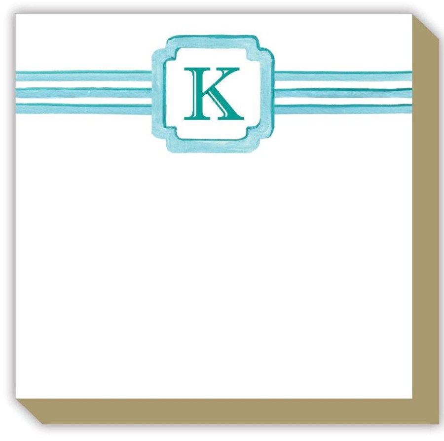 Monograms Rosanne Beck | Lattice Monogram K Luxe Notepad