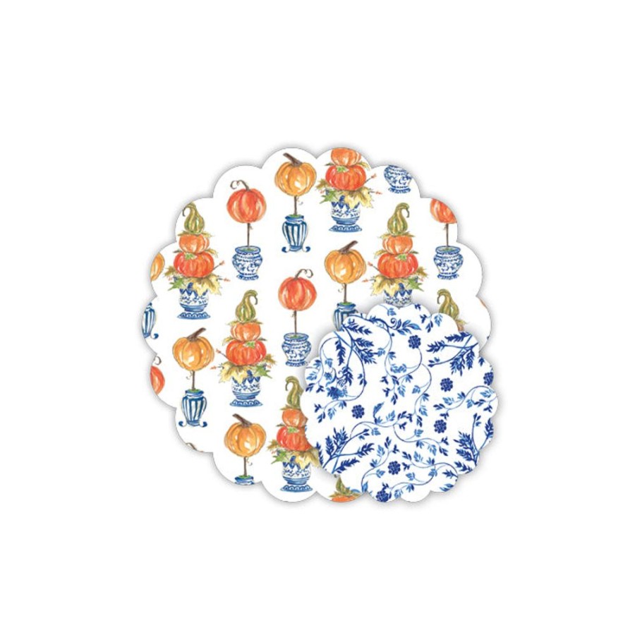 Invitations Rosanne Beck | Pumpkin Topiaries Doily Set