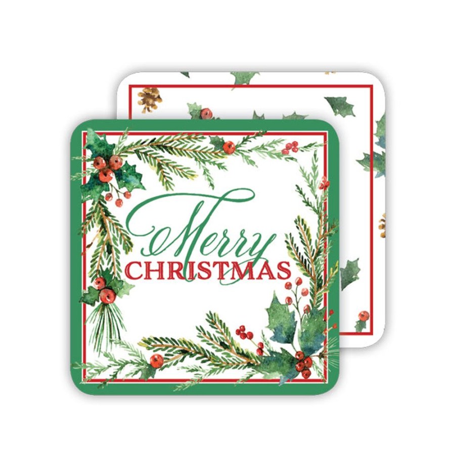 Seasonal Rosanne Beck | Merry Christmas Paper Coasters