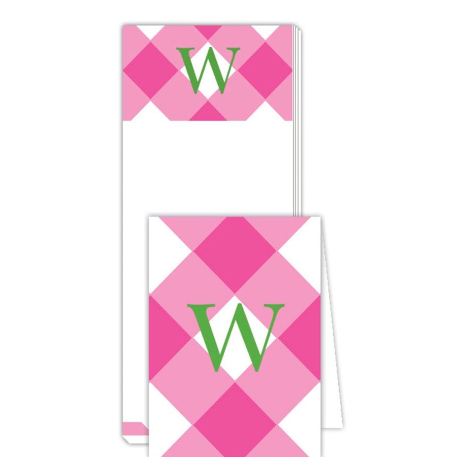 Monograms Rosanne Beck | Buffalo Check W Notepad | Noteset