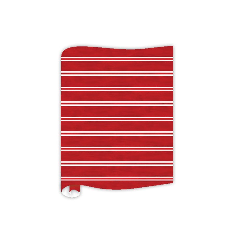 Seasonal Rosanne Beck | Crimson & White Stripe Table Runner