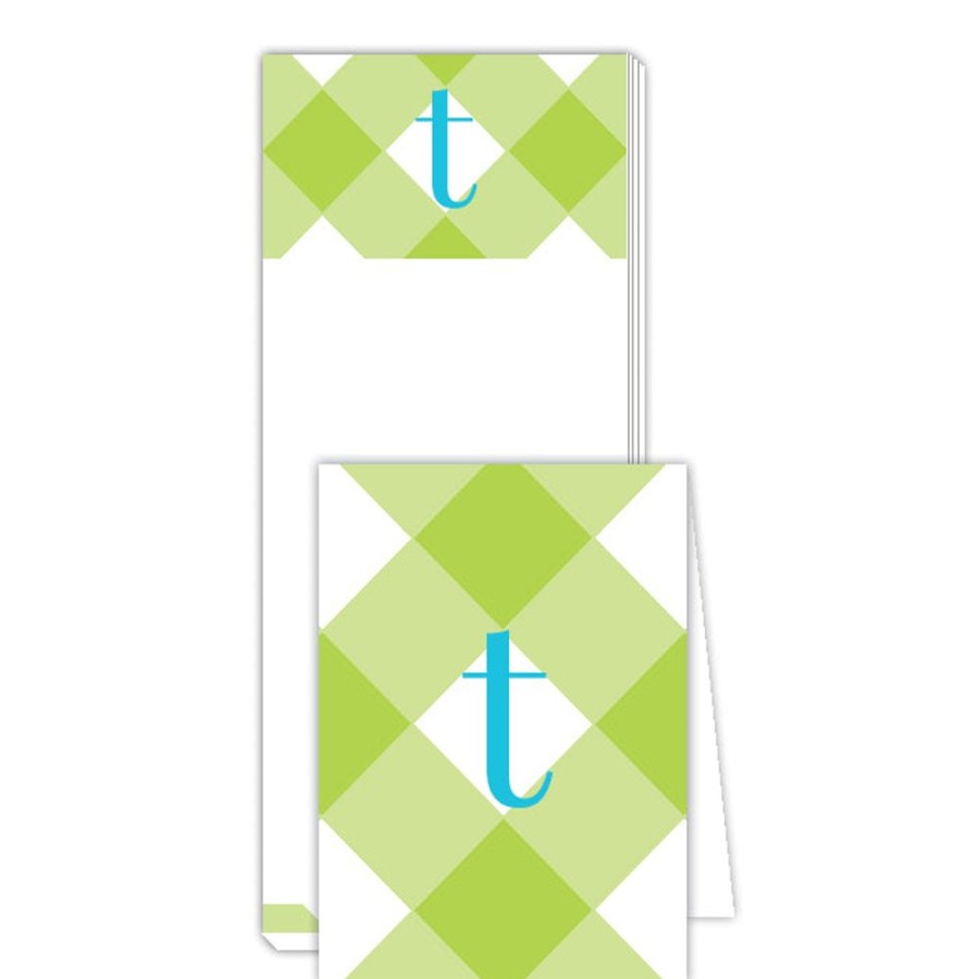 Monograms Rosanne Beck | Buffalo Check T Notepad | Noteset