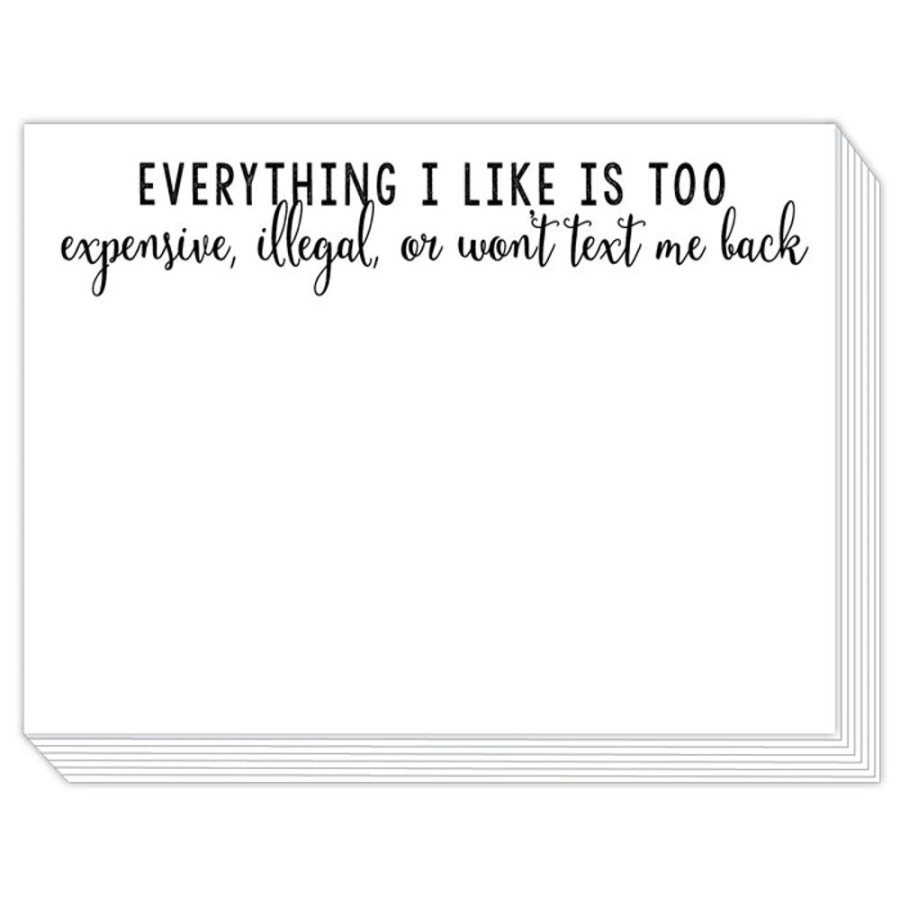 Notes & Pads Rosanne Beck | Everything I Like Is Too Expensive Slab Pad