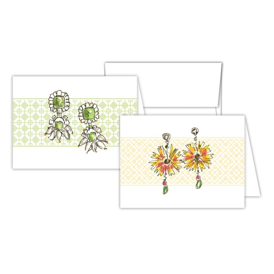 Notes & Pads Rosanne Beck | Green Earrings - Orange Earrings Stationery Notes