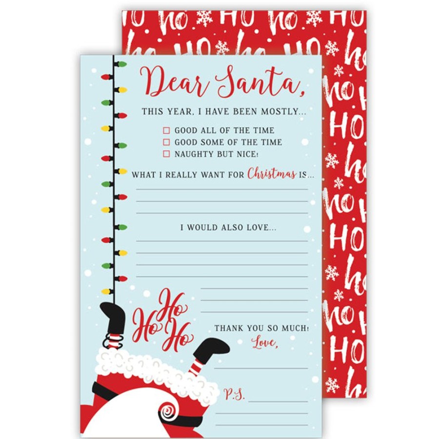 Invitations Rosanne Beck | Ho Ho Ho Santa'S Feet Letter To Santa