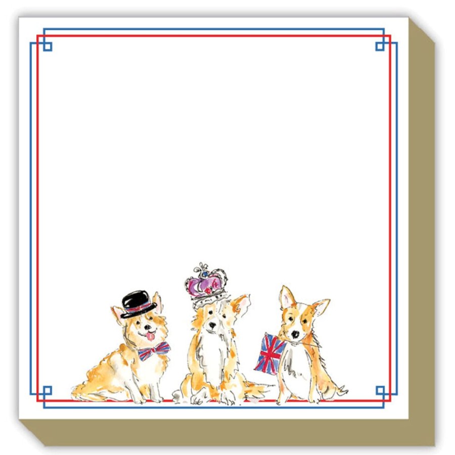 Notes & Pads Rosanne Beck | Qeii Royal Corgies Luxe Notepad