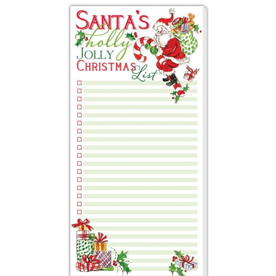 Seasonal Rosanne Beck | Santa'S Holly Jolly Christmas List Oversized Pad