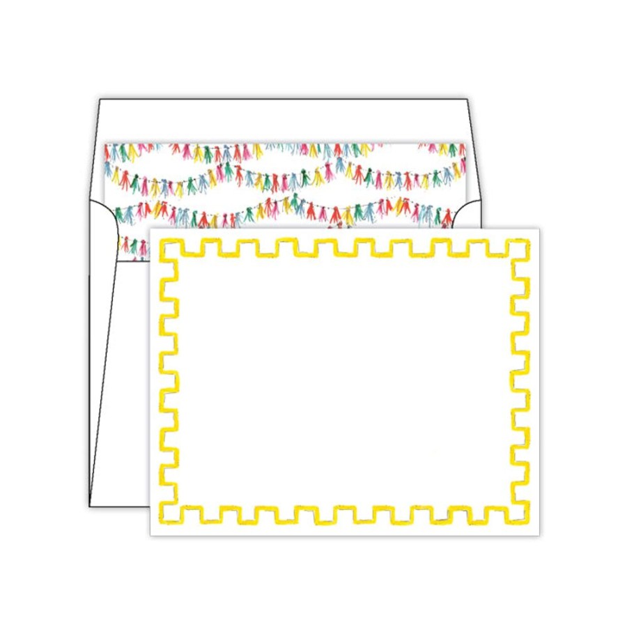 Notes & Pads Rosanne Beck | Handpainted Yellow Block Border Social Set