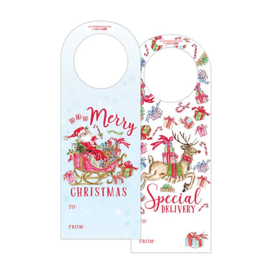 Seasonal Rosanne Beck | Santa Sleigh Wine Tags