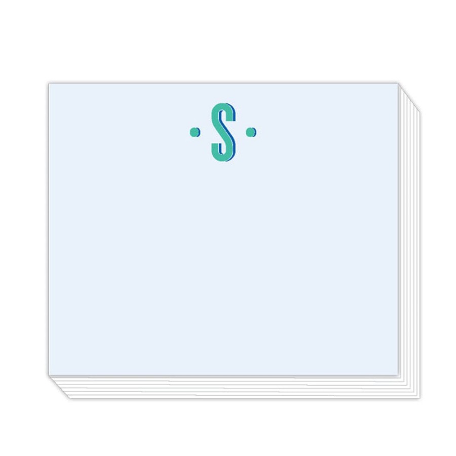 Monograms Rosanne Beck | Color Block Monogram S Notepad