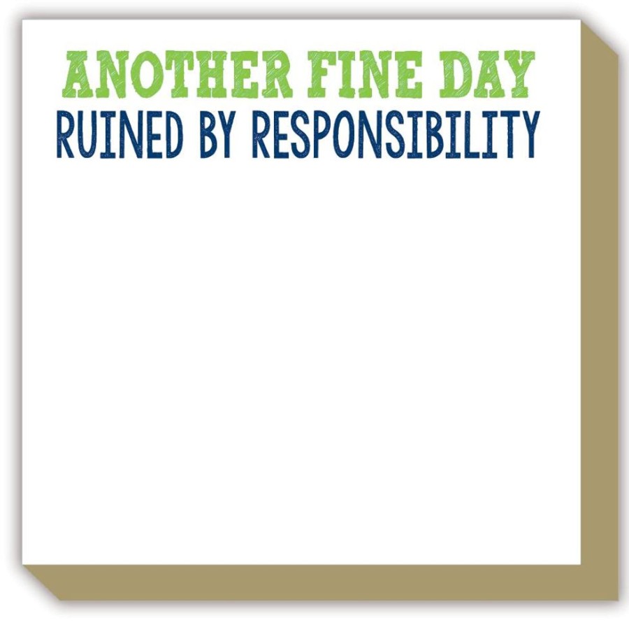 Notes & Pads Rosanne Beck | Another Fine Day Ruined By Responsibility Luxe Notepad