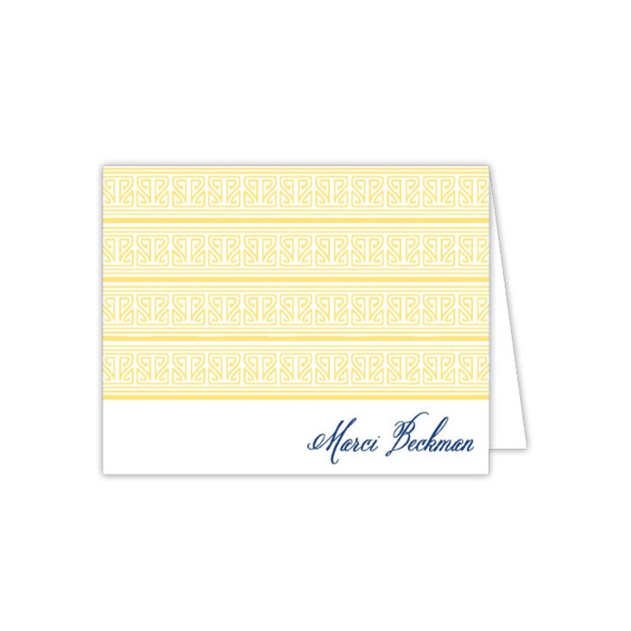 Notes & Pads Rosanne Beck | Asian Stripe Butter Folded Note