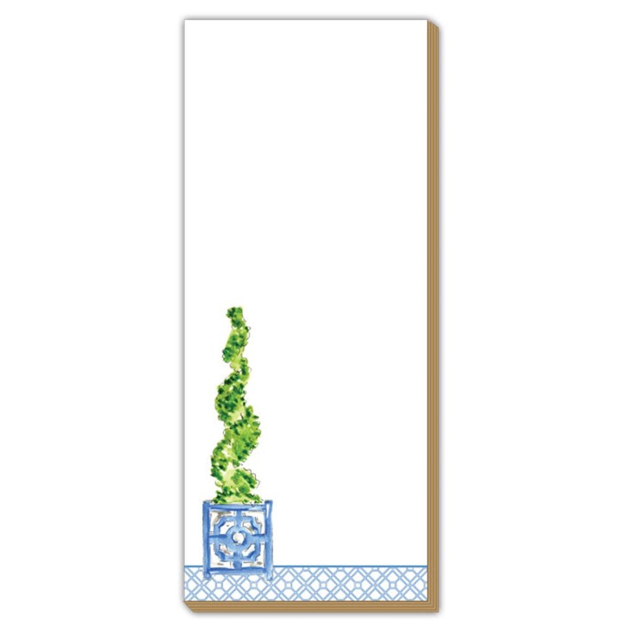 Notes & Pads Rosanne Beck | Spiral Topiary In Asian Pot Luxe Skinny Pad