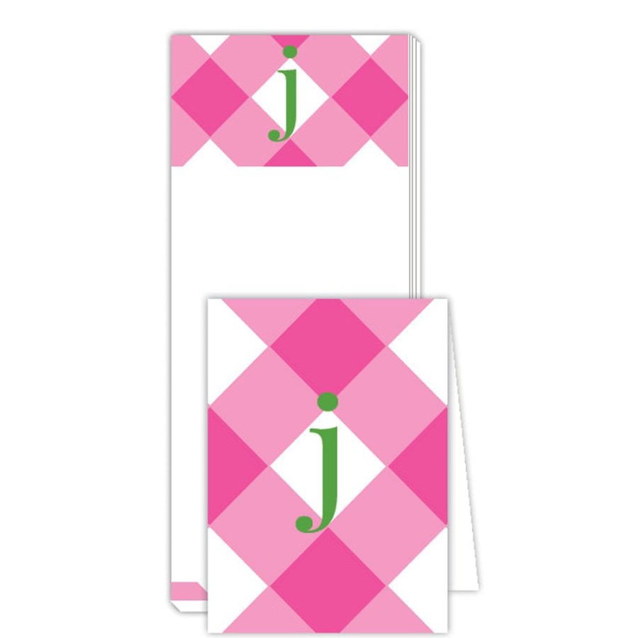 Monograms Rosanne Beck | Buffalo Check J Notepad | Noteset