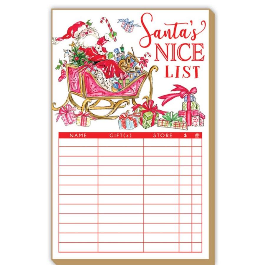 Seasonal Rosanne Beck | Santa Sleigh Luxe Large Notepad