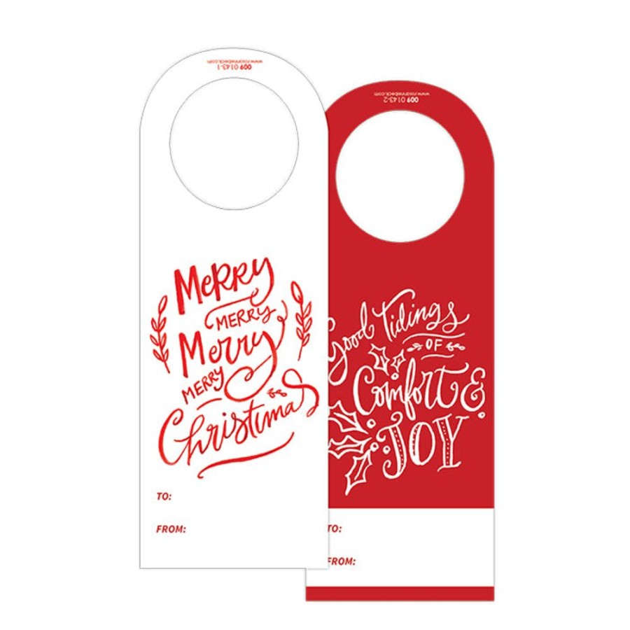 Invitations Rosanne Beck | Merry Merry Christmas Wine Tag