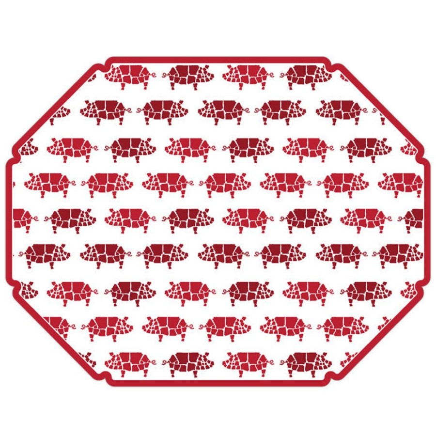 Seasonal Rosanne Beck | Honey+Hank Razorback Posh Die-Cut Placemats