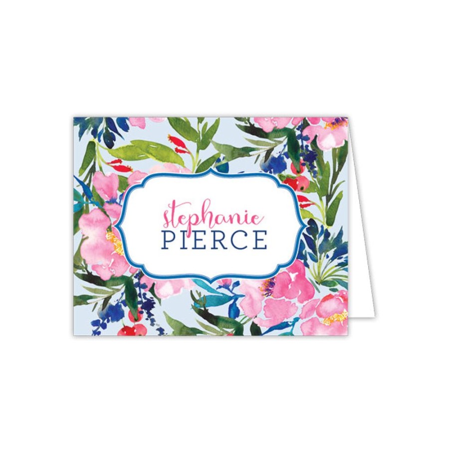 Notes & Pads Rosanne Beck | Pink And Blue Floral Folded Note