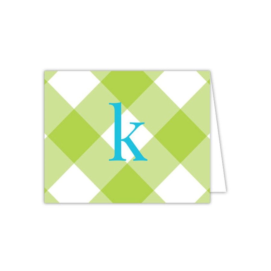 Monograms Rosanne Beck | Buffalo Check K Enclosure Card