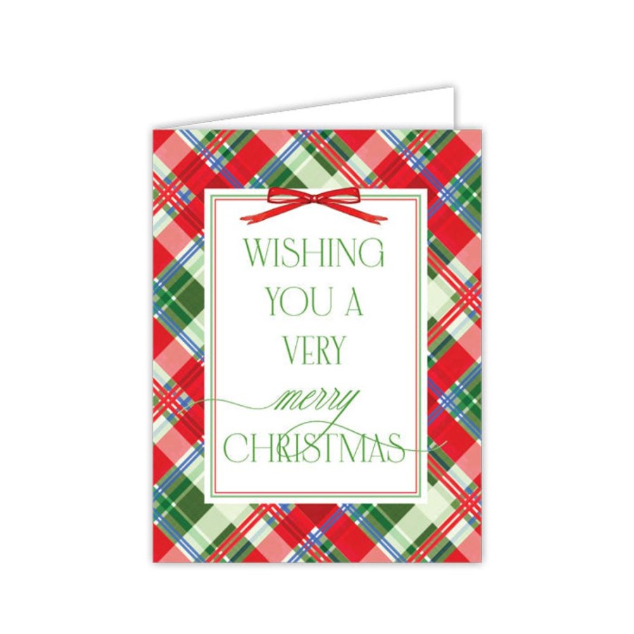 Seasonal Rosanne Beck | Traditional Plaid Greeting Card