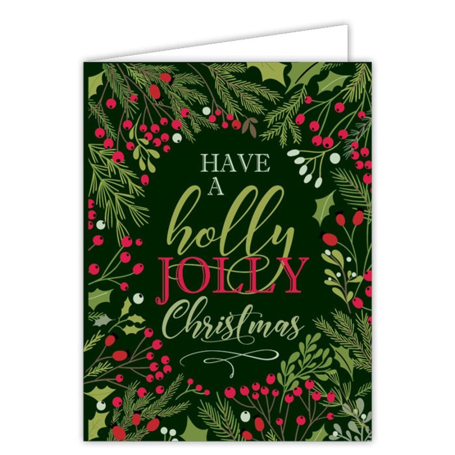 Seasonal Rosanne Beck | Have A Holly Jolly Christmas Greeting Card