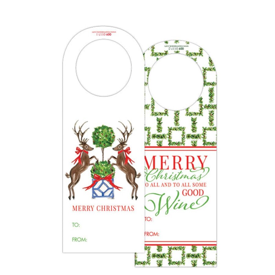 Seasonal Rosanne Beck | Merry Christmas - Merry Christmas Wine Tag