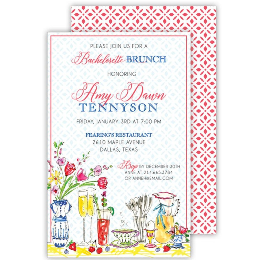 Invitations Rosanne Beck | Brunch Table Setting Large Flat Invitation