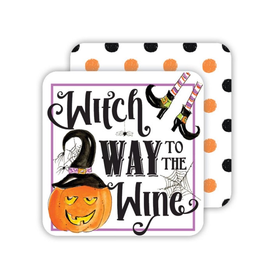 Home & Entertaining Rosanne Beck | Witch Way To The Wine Paper Coasters