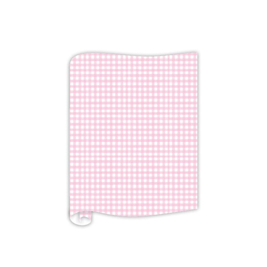 Seasonal Rosanne Beck | Pink Gingham Pattern Table Runner