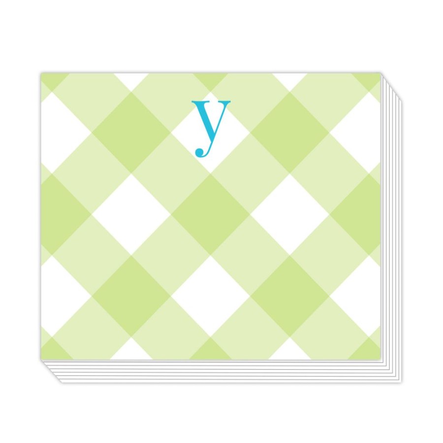 Monograms Rosanne Beck | Buffalo Check Y Notepad