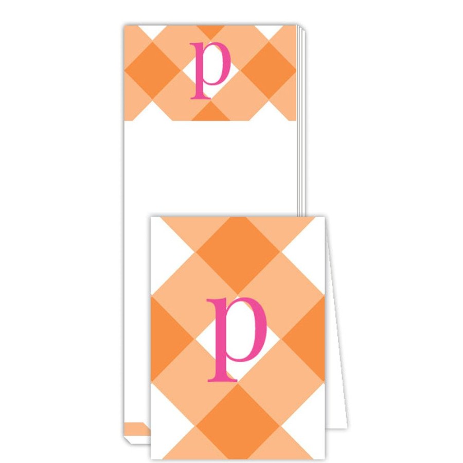 Monograms Rosanne Beck | Buffalo Check P Notepad | Noteset