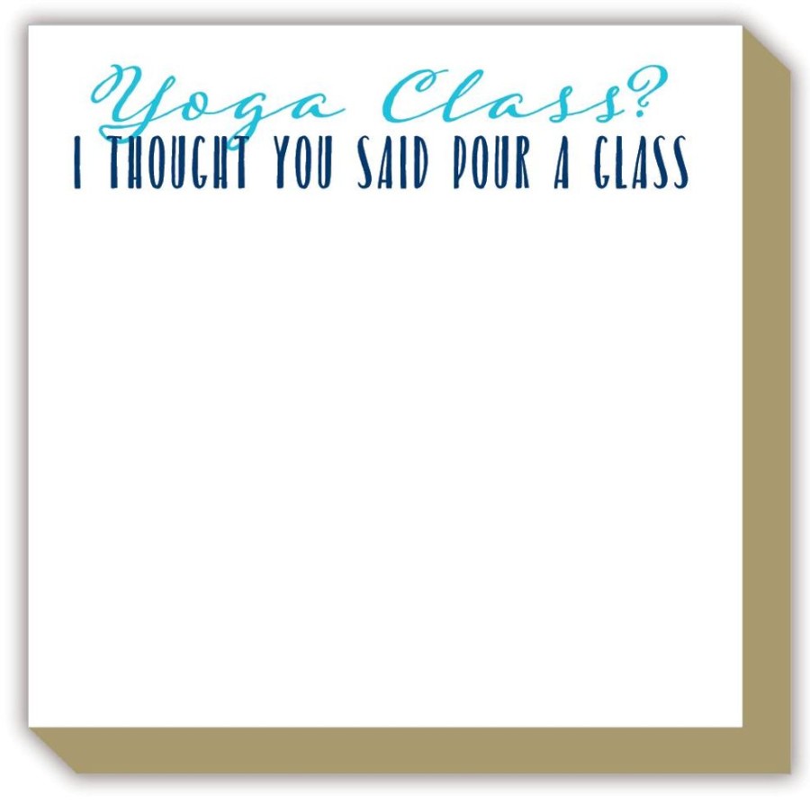 Notes & Pads Rosanne Beck | Yoga Class? I Thought You Said Pour A Glass Luxe Notepad