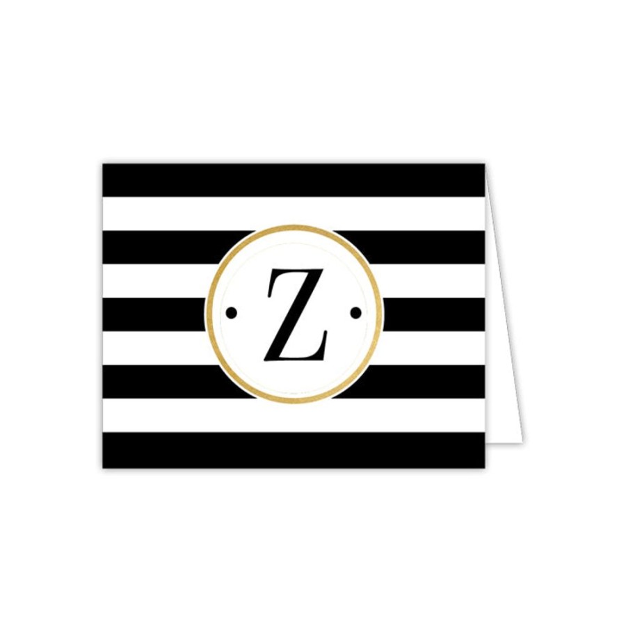 Monograms Rosanne Beck | Black Stripe Z Folded Note