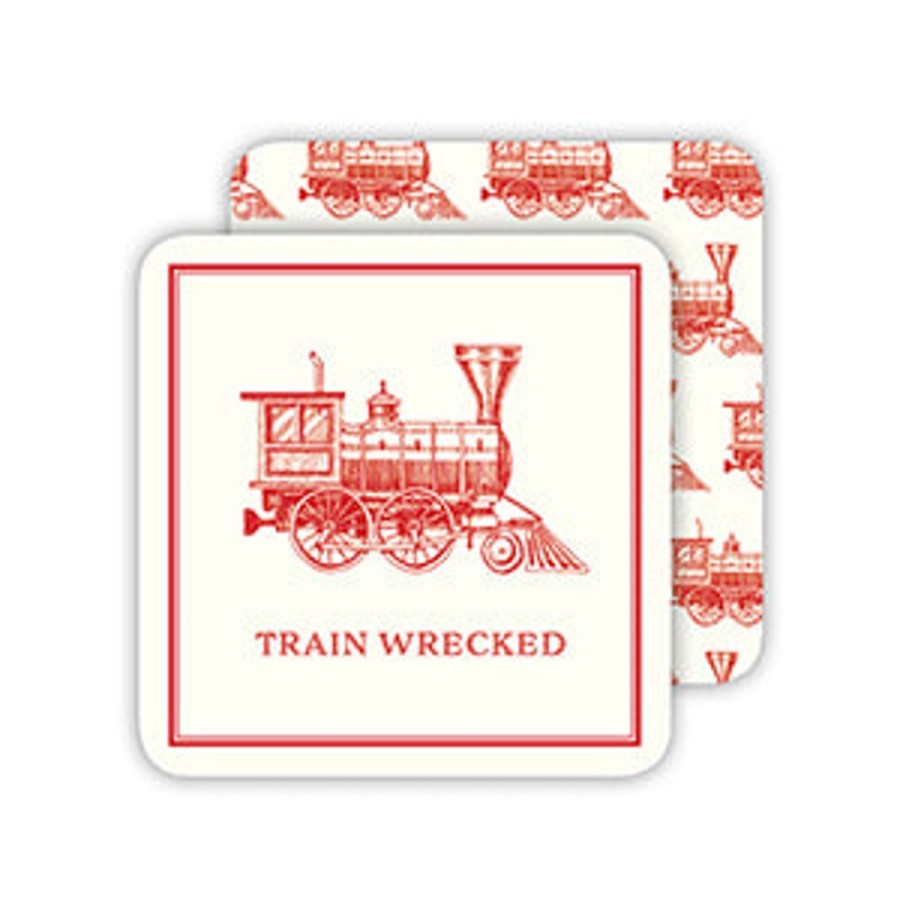 Home & Entertaining Rosanne Beck | Train Wrecked Paper Coasters