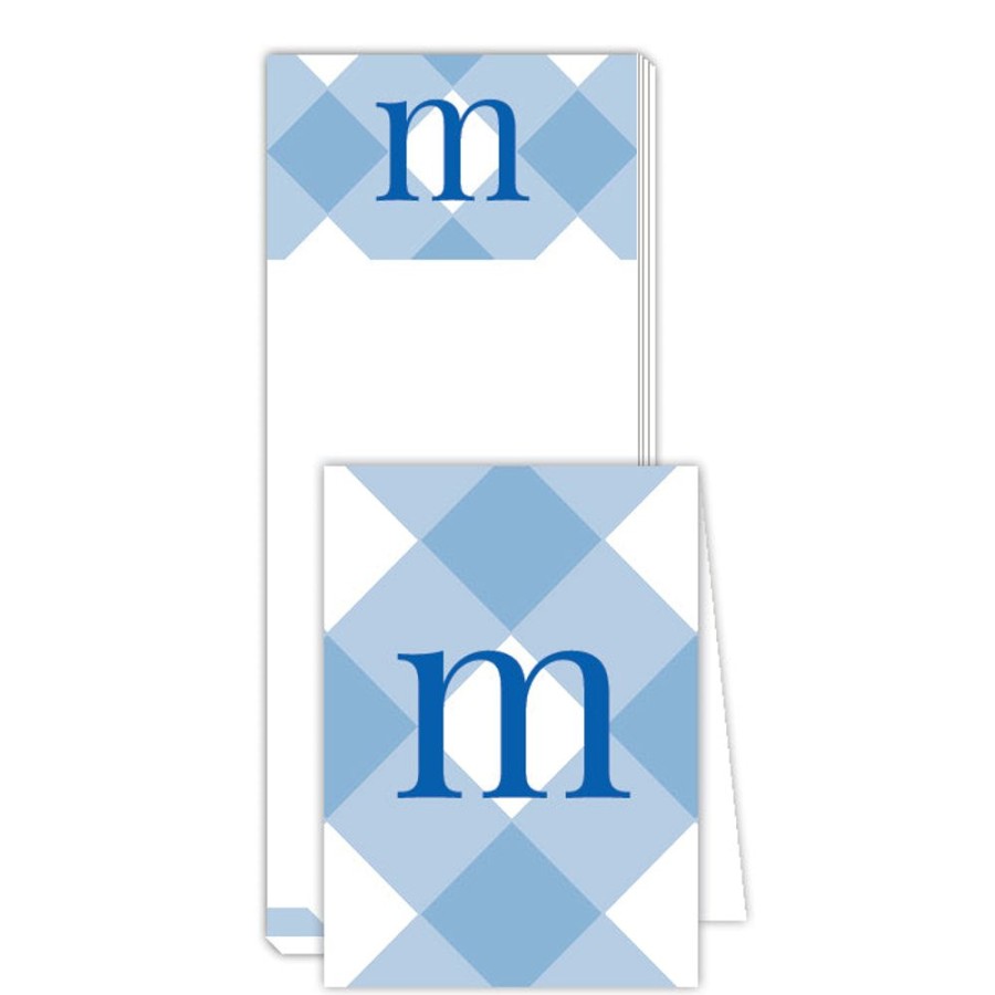 Monograms Rosanne Beck | Buffalo Check M Notepad | Noteset