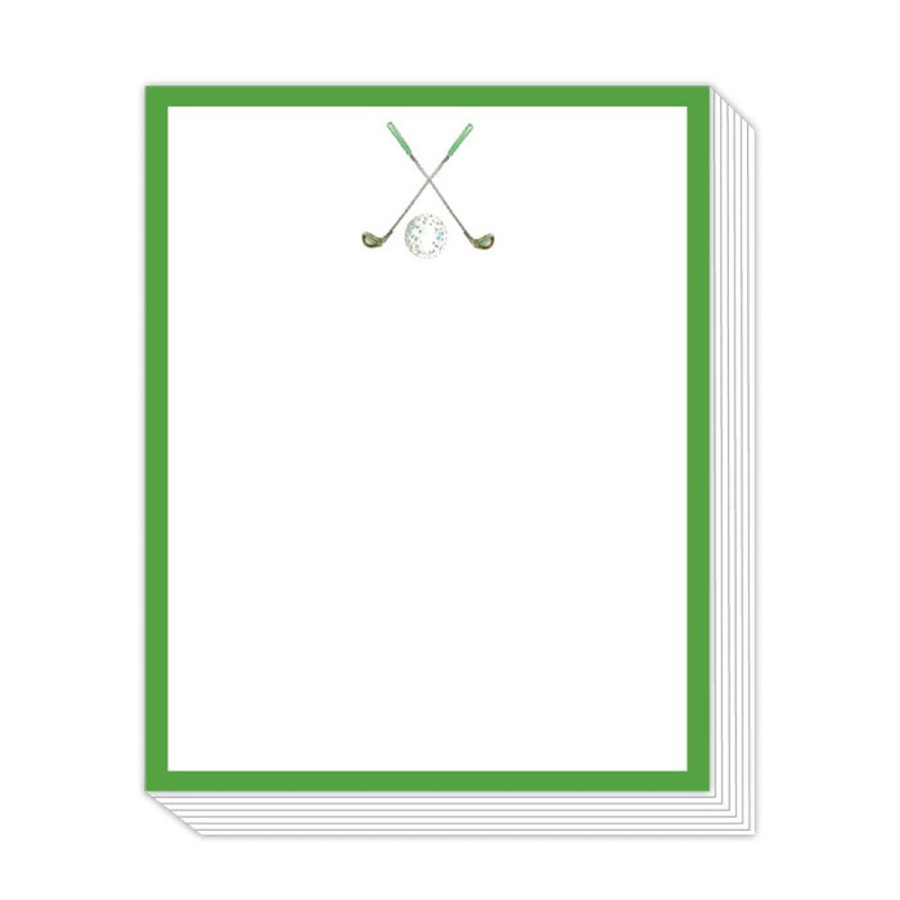 Notes & Pads Rosanne Beck | Crossed Golf Clubs Stack Pad