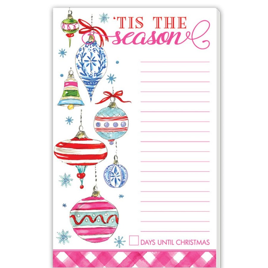 Seasonal Rosanne Beck | Tis The Season Vintage Ornaments Large Notepad