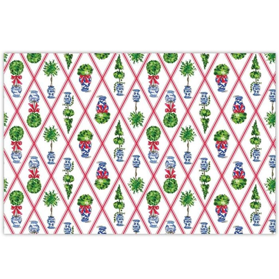 Seasonal Rosanne Beck | Christmas Topiary Trellis Placemat