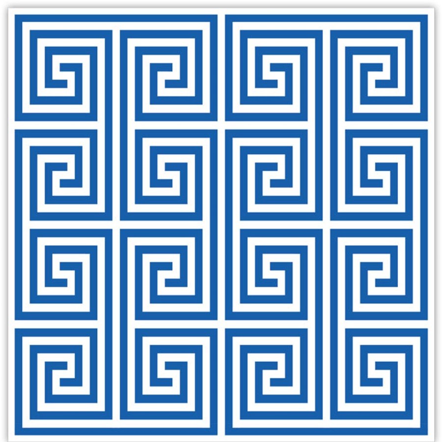 Home & Entertaining Rosanne Beck | Blue Greek Key Square Placemats