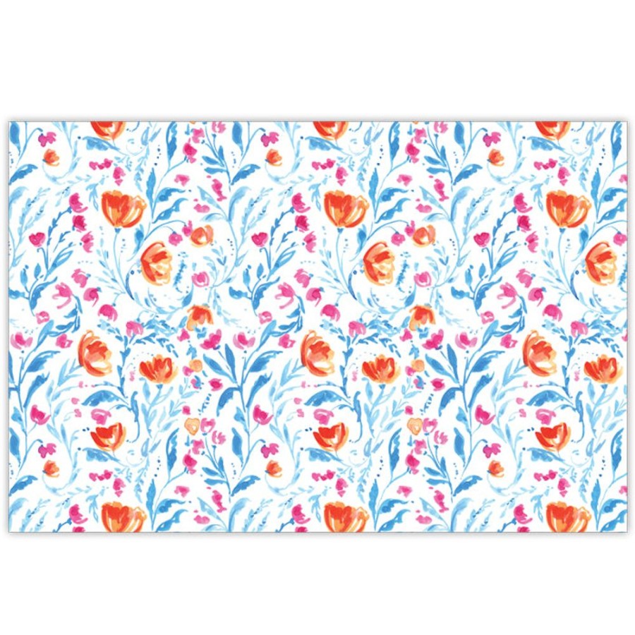 Home & Entertaining Rosanne Beck | Orange And Blue Floral Placemats