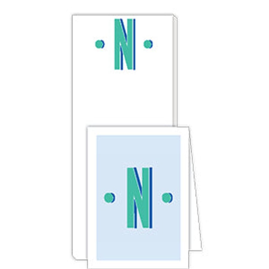 Monograms Rosanne Beck | Color Block Monogram N Notepad Note Set