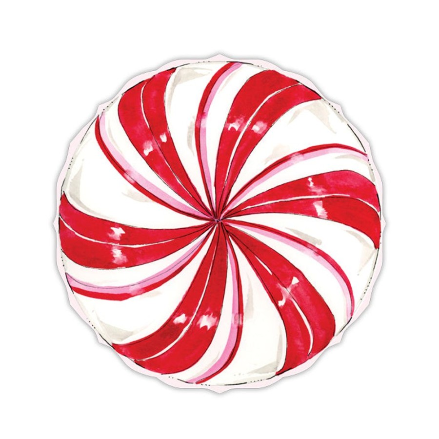 Seasonal Rosanne Beck | Peppermint Round Posh Die-Cut Placemat